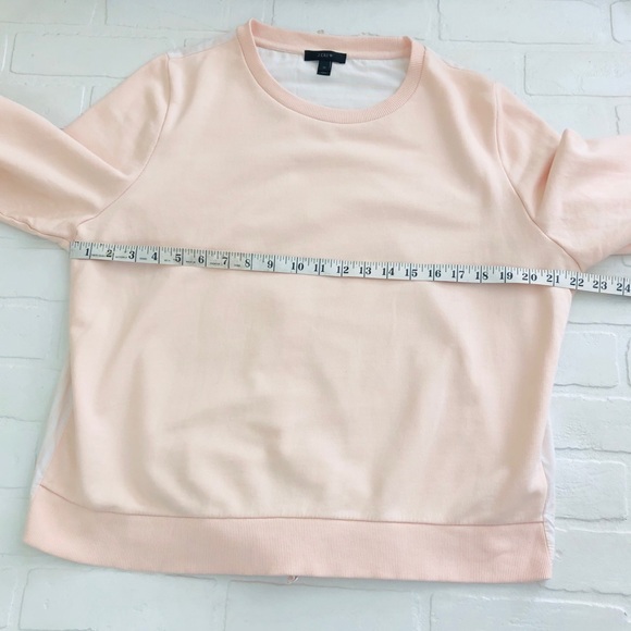 J. Crew Tie Back Sweatshirt Light Pink and White - Picture 4 of 8